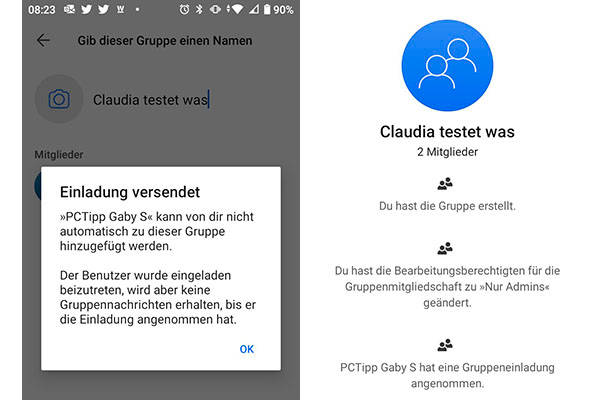 Gruppenchat erstellen